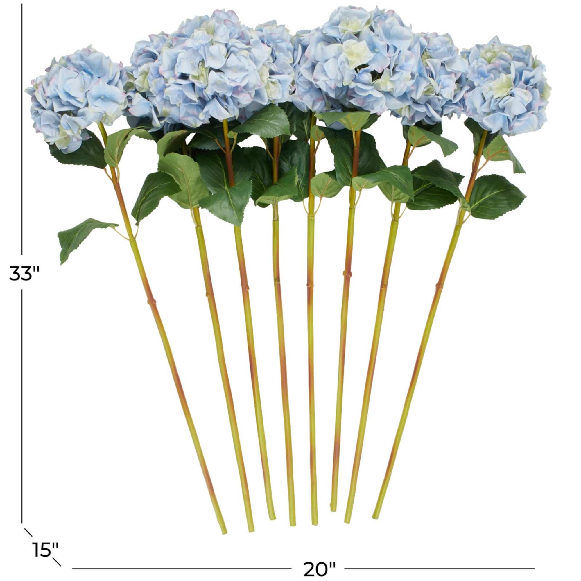 33" Blue Hydrangea Artificial Flower Stem